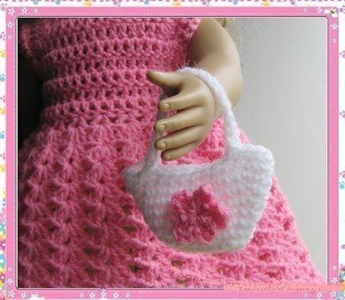 PATTERN in PDF Crocheted Doll Purse for American - Etsy