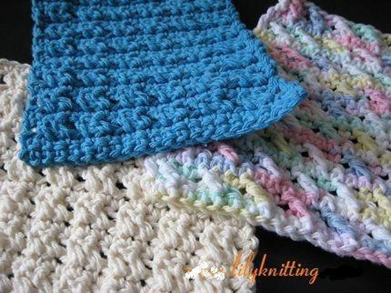 Pattern in PDF Crocheted dishcloth/washcloth/ragcloth textured dishcloth Dishcloth 28 image 5