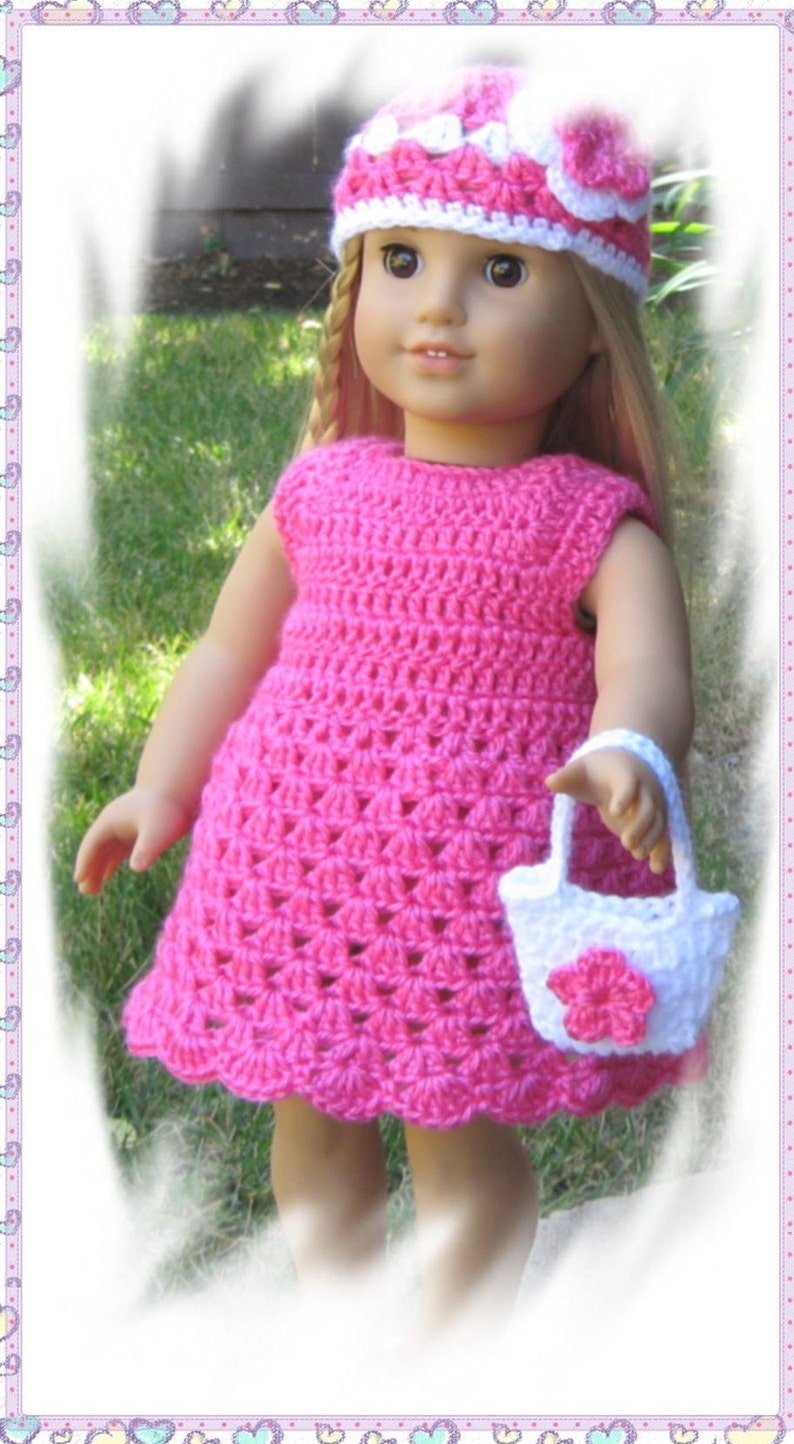 PATTERN in PDF Crocheted Doll Dress for American Girl Gotz - Etsy