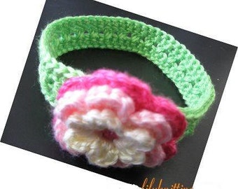 PATTERN in PDF Crocheted baby flower headband (Headband 19) -- Crown headband