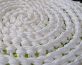 PATTERN  in PDF -- Crocheted circle double layers pot holder, hot pad, coaster, wash cloth -- Dishcloth 69
