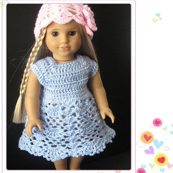 PATTERN in PDF Crocheted doll dress for American Girl Gotz Etsy
