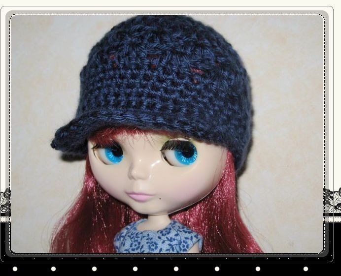 Blythe hat crochet white Ghost with black felt eyes for cust - Inspire  Uplift