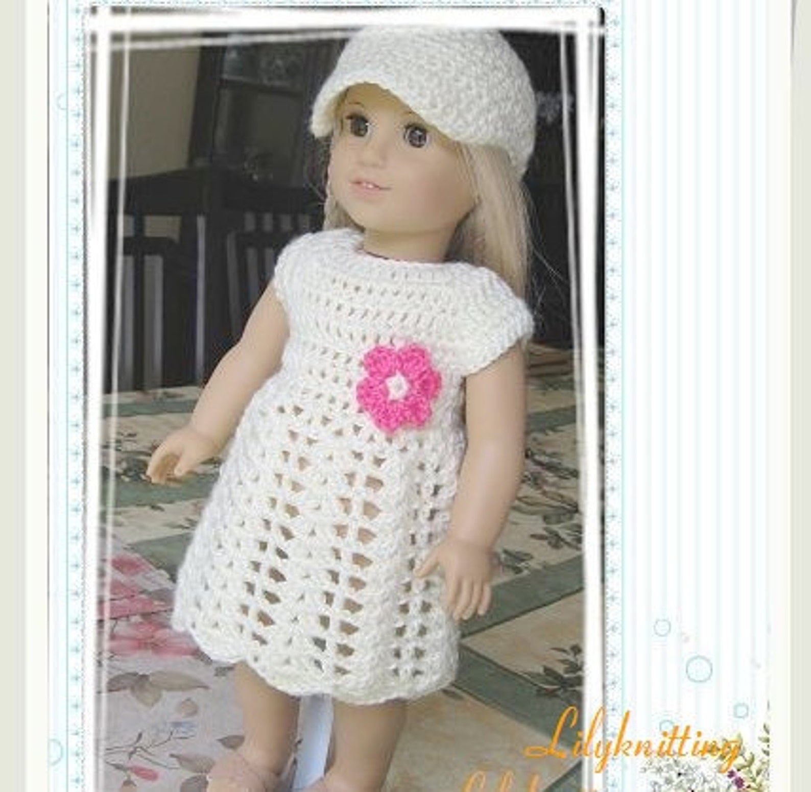 Pattern Crocheted Doll Clothes Dress for American Girl Gotz - Etsy