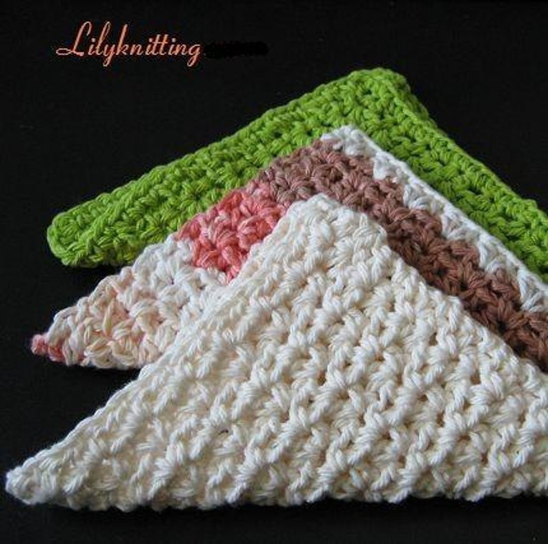 PATTERN in PDF crochet dishcloth washcloth ragcloth Dish cloth 33 image 3