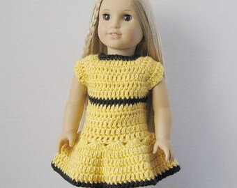 PATTERN in PDF crocheted doll skirt fits American girl, Gotz, My twin or similar 18 inches dolls -- Doll Dress 21