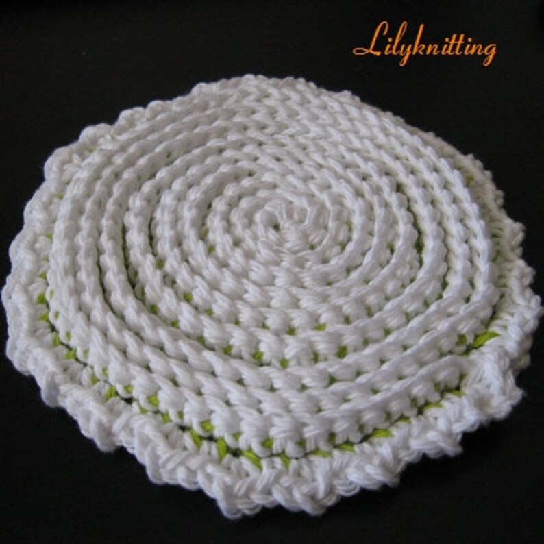 PATTERN in PDF Crocheted Circle Double Layers Pot Holder Etsy