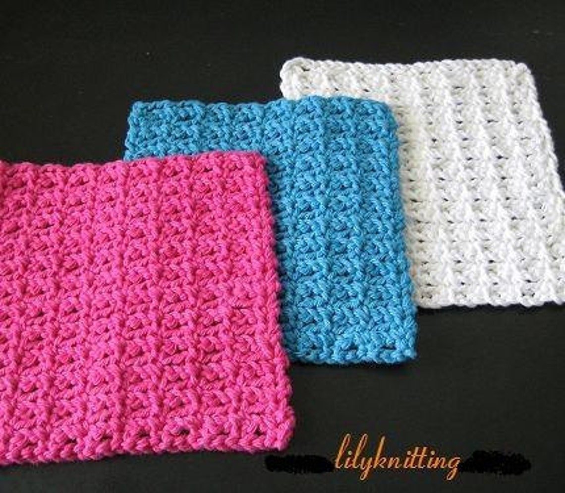PATTERN in PDF Super Easy Crochet Dishcloth dishcloth 12 Etsy