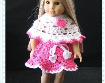 PATTERN in PDF crocheted doll skirt fits American girl, Gotz, My twin or similar 18 inches dolls -- Doll Dress 20