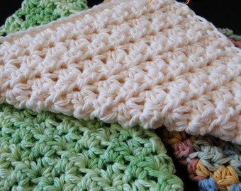 Pattern in PDF -- Crocheted Thick dishcloth/washcloth/ragcloth textured dish cloth -- Dishcloth 61