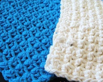 PATTERN  in PDF -- Easy Crochet dishcloth flat dish cloth thick, dense dishcloth -- Dishcloth 50