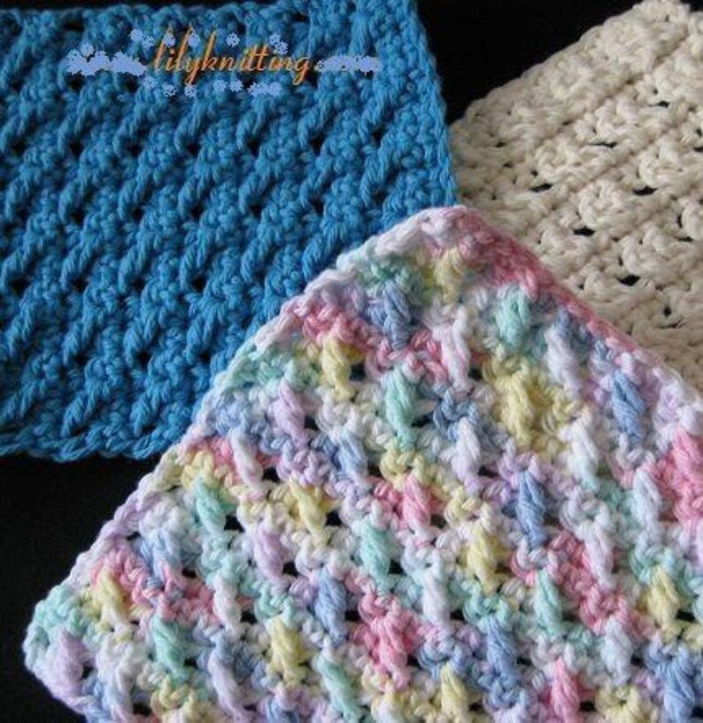 Pattern in PDF Crocheted dishcloth/washcloth/ragcloth textured dishcloth Dishcloth 28 image 3