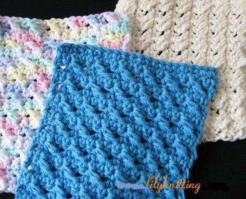 Pattern in PDF Crocheted dishcloth/washcloth/ragcloth textured dishcloth Dishcloth 28 image 1