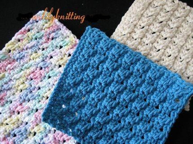 Pattern in PDF Crocheted dishcloth/washcloth/ragcloth textured dishcloth Dishcloth 28 image 4
