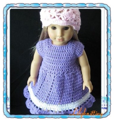 PATTERN in PDF Crocheted Doll Dress Fits American Girl Gotz - Etsy