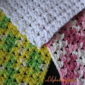 PATTERN in PDF Easy Crochet dishcloth flat dish cloth thick, dense dishcloth Dishcloth 41 image 2