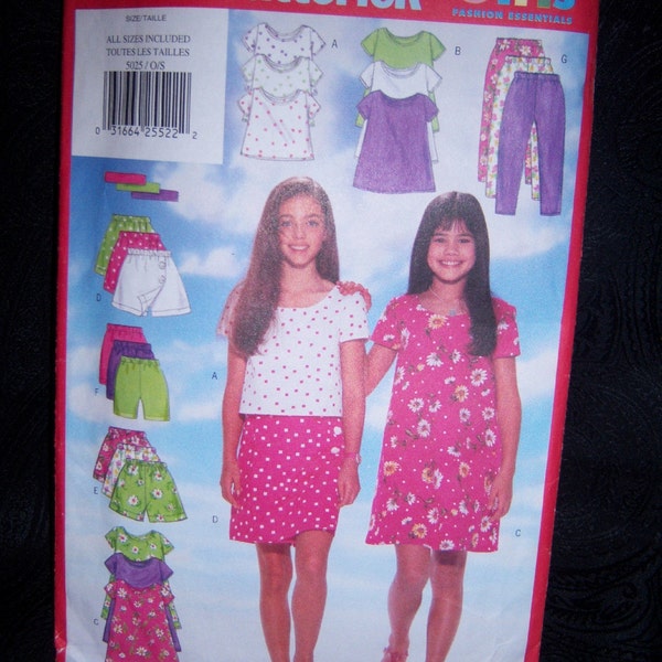 Two Girls Wardrobe Pattern Sizes Sm Med Lg and 8 to 10 Many Options Both Uncut