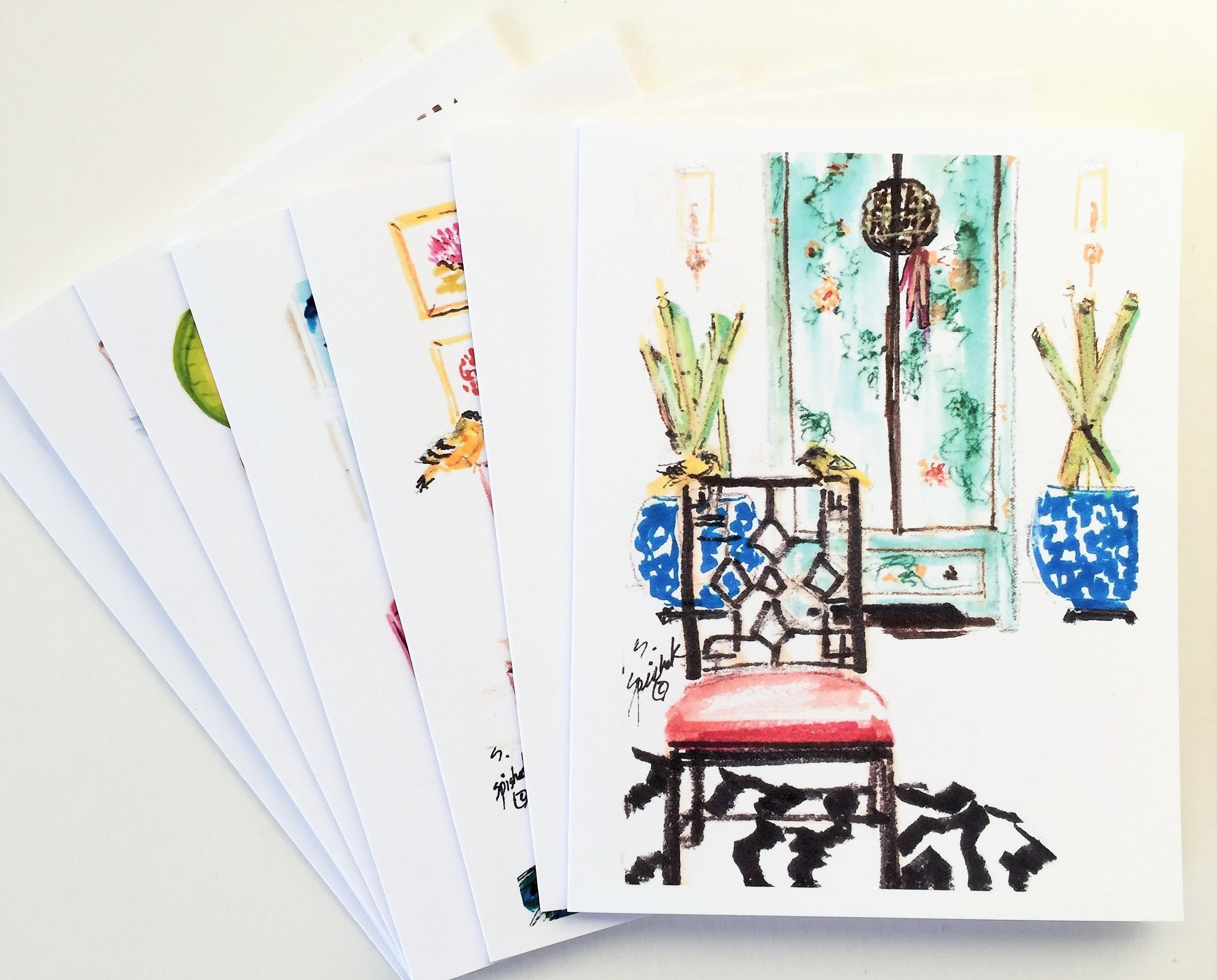 Interior Design Gift Sketchbook Interiors Note Card Set - Etsy