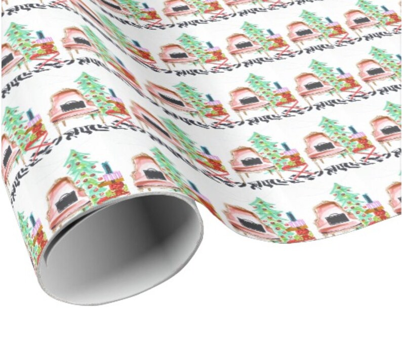 Christmas Gift Wrap French Chair Christmas Rolled Paper Wrapping Paper Festive Chic Interior