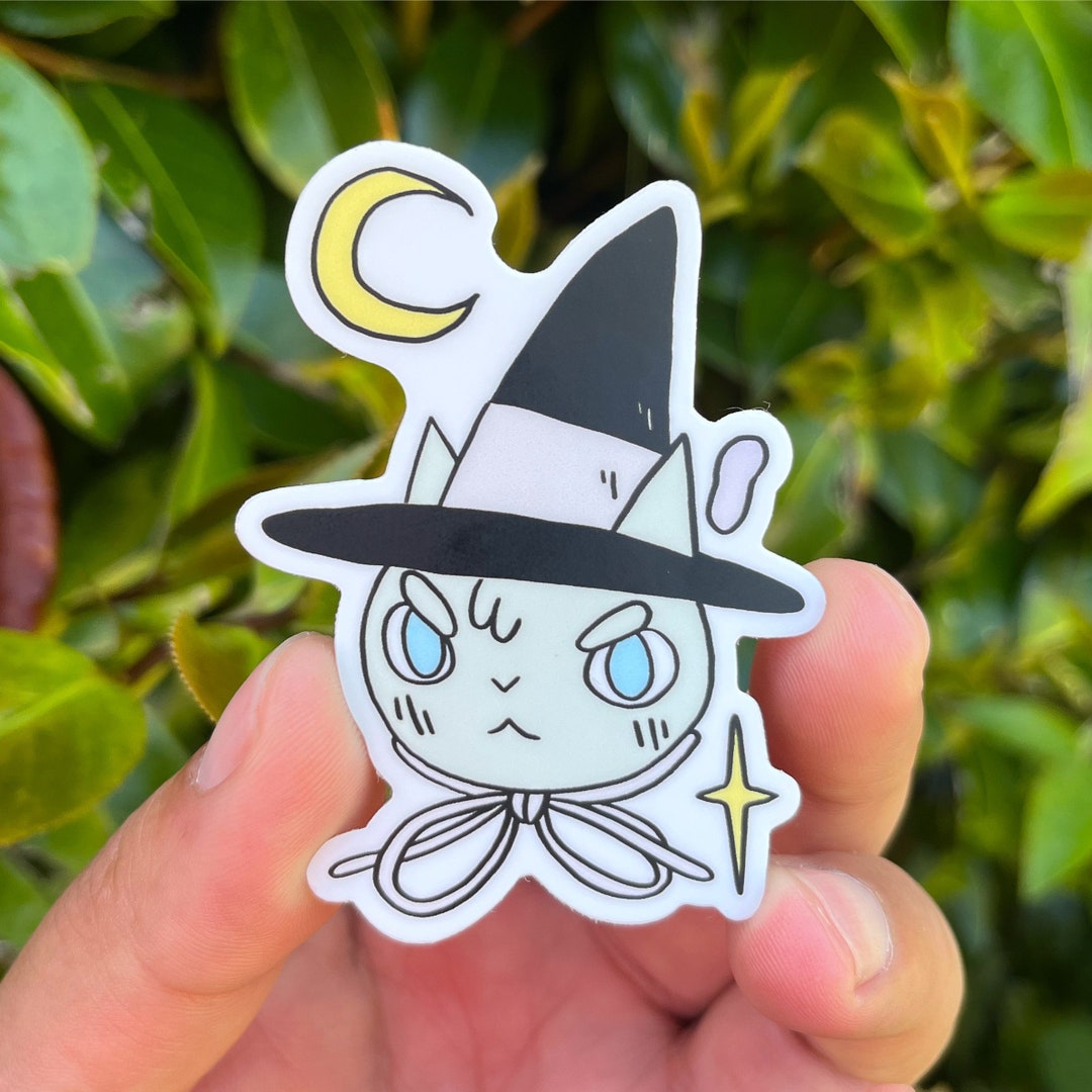 Witch Cat Vinyl Sticker - Etsy