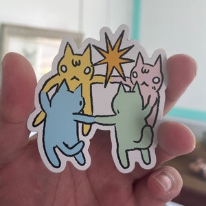 Magnet Cats Dancing Around Star Magnet