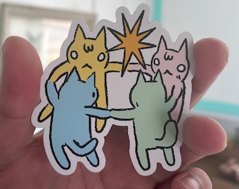 Magnet Cats Dancing Around Star Magnet