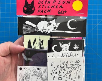 Mystery Adventure Cat Animal Sticker Packs by Deth P. Sun