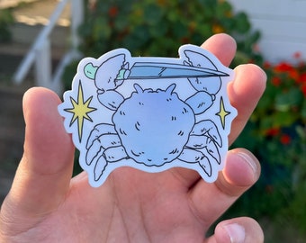 Crab with Knife Sticker