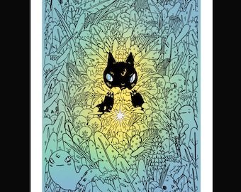 Bush Cat Poster/Print