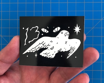 Flying Owl 13 Vinyl Sticker by Deth P. Sun