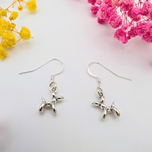 Balloon Dog Earrings | Balloon Dog Miniature | Jeff Koons | Art Earrings | Fun Earrings | Novelty Earrings | Silver Plated Hooks