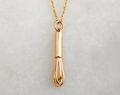 10k Whisk Pendant + Chain