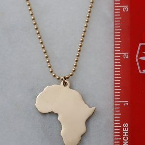 XL 14k Solid Gold Africa Pendant image 5