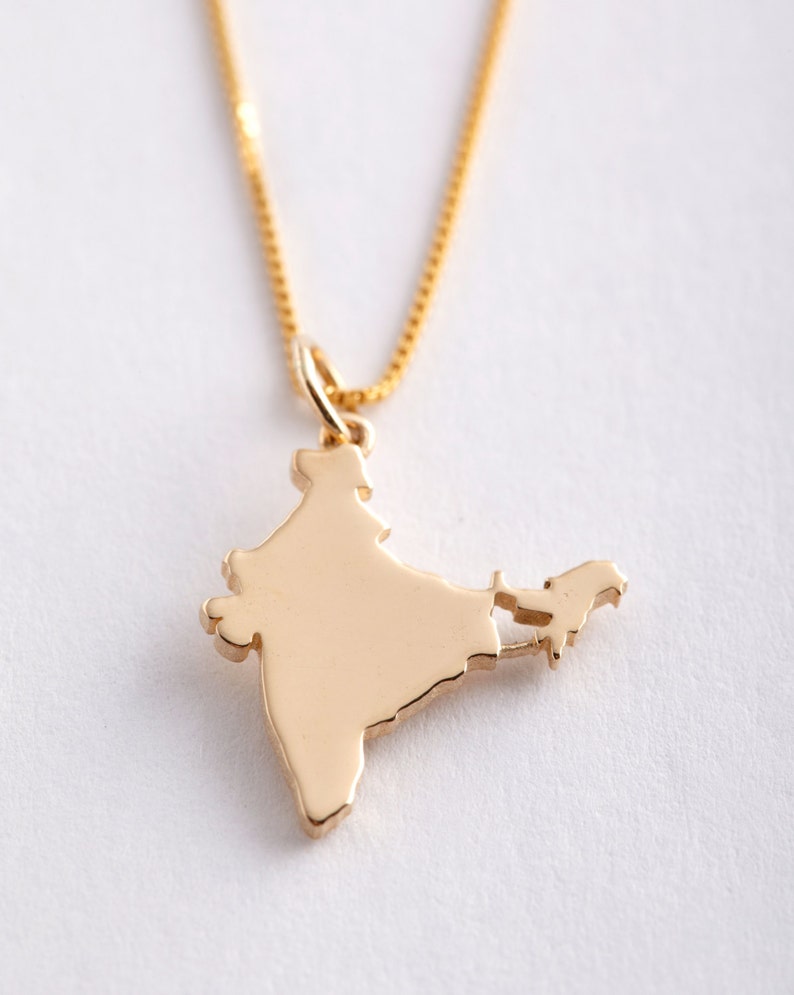 14k Gold India Pendant Etsy
