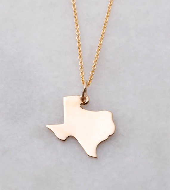 14k Gold Texas Pendant