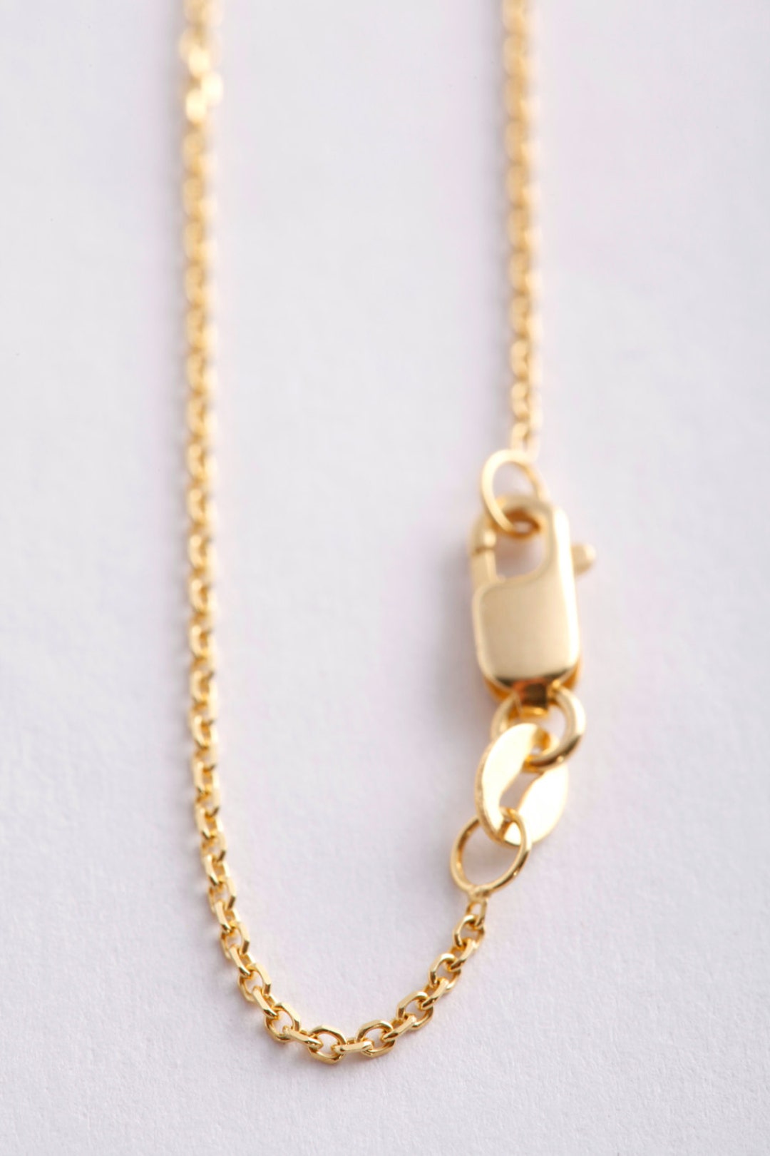 14k Gold Cable Chain Necklace (16 inches) - Tyra | Linjer