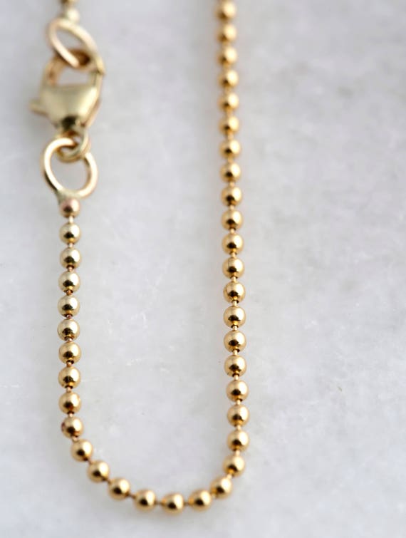 Add a 14k Solid Gold Ball Chain (1.5mm) *sold only in combination with a pendant*
