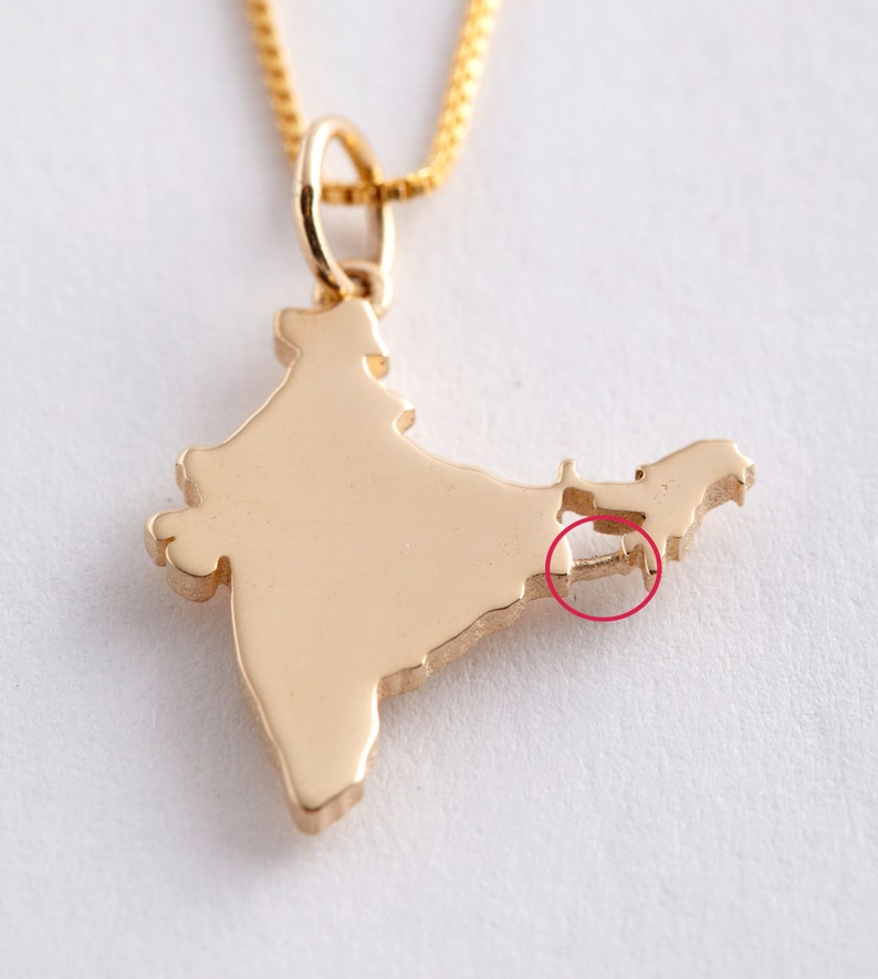 14k Gold India Pendant Etsy