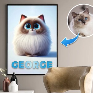 Portrait d'animal de compagnie Disney personnalisé | Portraits personnalisés | Cadeaux pour anniversaire, anniversaire et plus | Art personnalisé pour animaux de compagnie | Téléchargement numérique