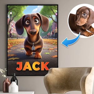 Portrait d'animal de compagnie Disney personnalisé | Portraits personnalisés | Cadeaux pour anniversaire, anniversaire et plus | Art personnalisé pour animaux de compagnie | Téléchargement numérique