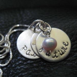 personalized hand stamped necklace image 3