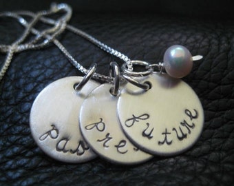 personalized hand stamped necklace