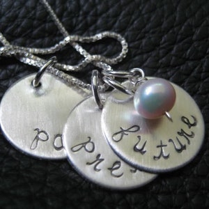 personalized hand stamped necklace image 4