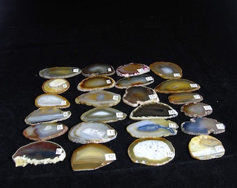 Natural Agate Drawer Pulls, Sliced Agate, Agate Pulls, Dresser Pulls, Brown Agate Knobs,  Agate Pulls, Knobs Natural 1-24