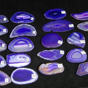 Purple Agate Drawer Pulls, Sliced Agate, Agate Pulls, Dresser Pulls, Purple Agate Knobs,  Agate Pulls, Knobs Purple 1-22