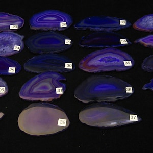 Sliced Purple Agate Drawer Pulls, Sliced Agate, Agate Pulls, Dresser Pulls, Purple Agate Knobs,  Agate Pulls, Knobs, Purple 23-42