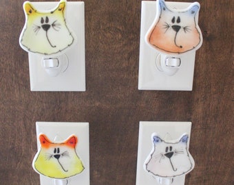 Cat Night Light, Cat Nightlight, Feline Night Light, Cat Lovers Gift, Gift for Teacher, Kids Room, Cute Cat Night Light