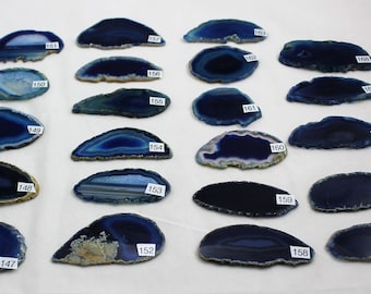 Sliced Blue Agate Drawer Pulls, Sliced Agate, Agate Pulls, Dresser Pulls, Blue and White Agate Knobs,  Agate Pulls, Knobs Blue 147-168