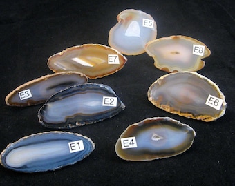 Sliced Agate Drawer Pulls/Knobs, Agate Knobs, Dresser Knobs, Natural Color Agate Knobs, Knobs E 1-8