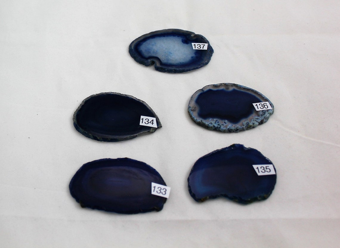 Sliced Blue Agate Drawer Pulls Sliced Agate Agate Pulls Etsy